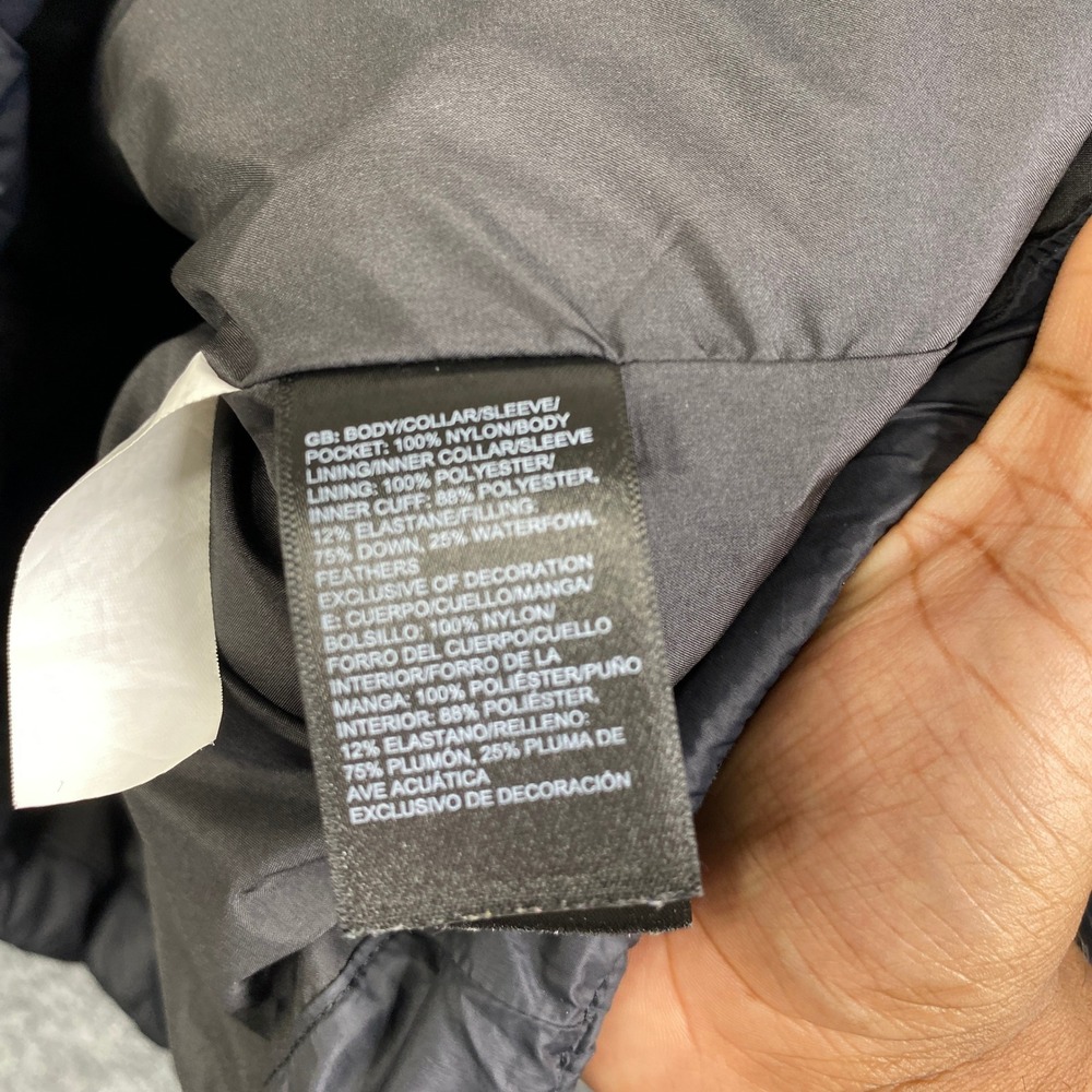 The North Face Womens Black Cross Quilted Down Puffer Jacket Small FA19 Zip Up - Picture 7 of 12